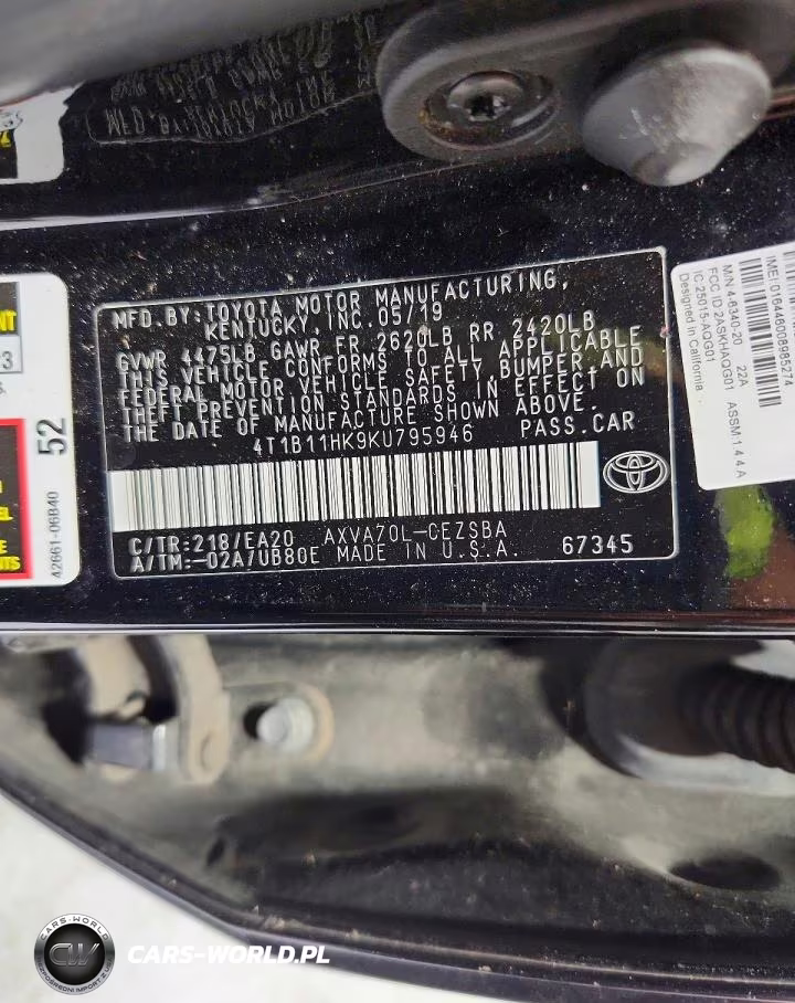 2019 Toyota Camry Se VIN:4T1B11HK9KU795946 - 13