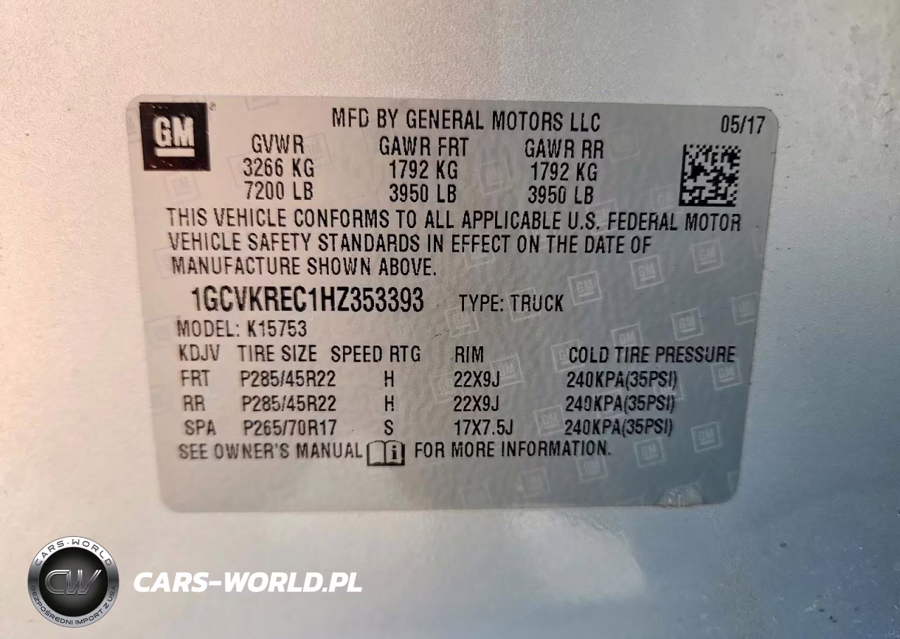 2017 Chevrolet Silverado K1500 Lt VIN:1GCVKREC1HZ353393 - 12