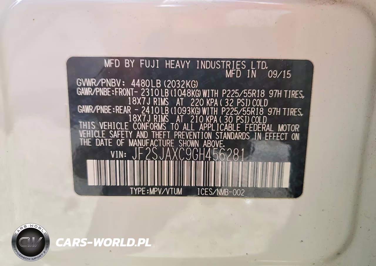 2016 Subaru Forester 2.5I Touring VIN:JF2SJAXC9GH456281 - 13