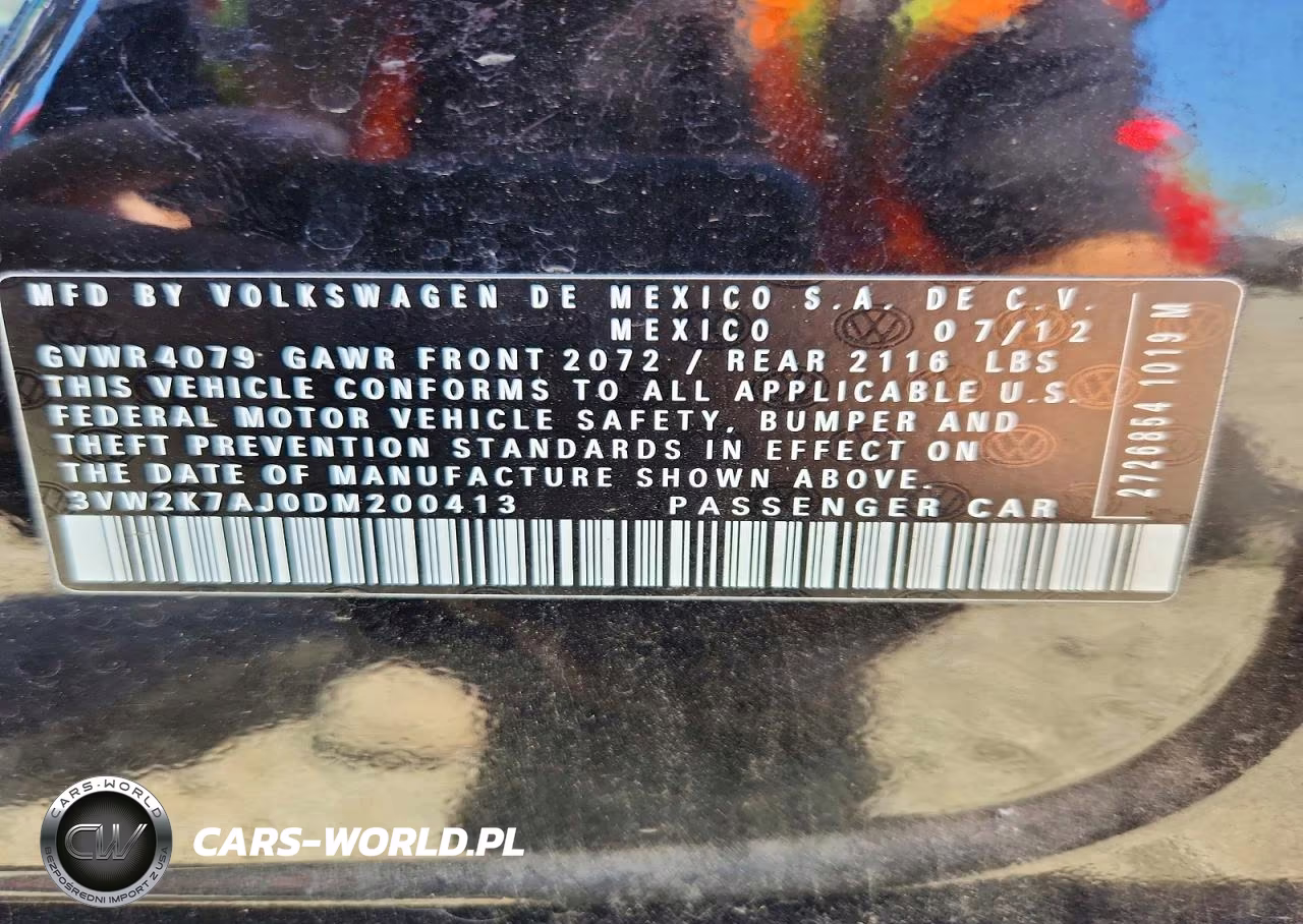 2013 Volkswagen Jetta Base VIN:3VW2K7AJ0DM200413 - 13
