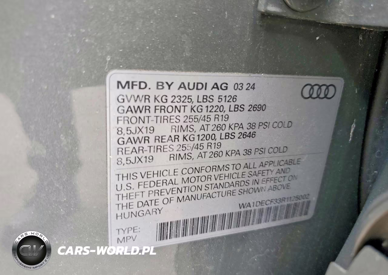 2024 Audi Q3 Premium S Line 45 VIN:WA1DECF33R1125002 - 13