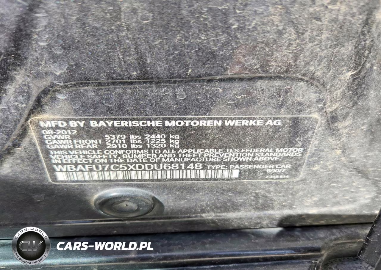 2013 BMW 535 Xi VIN:WBAFU7C5XDDU68148 - 12