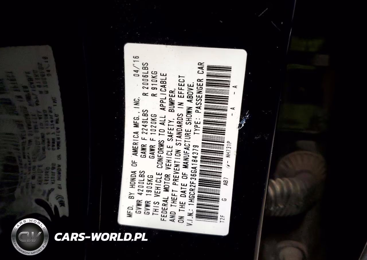 2016 Honda Accord Lx VIN:1HGCR2F36GA184379 - 13