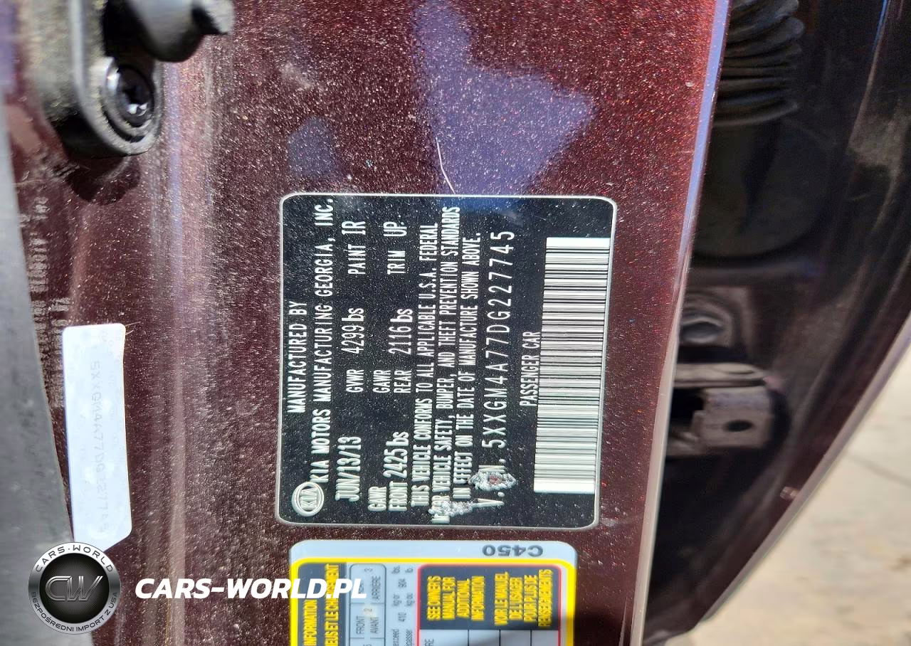 2013 Kia Optima Lx VIN:5XXGM4A77DG227745 - 12