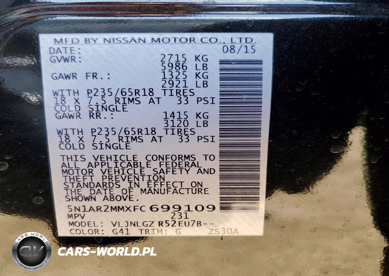 2015 Nissan Pathfinder Sl VIN:5N1AR2MMXFC699109 - 13