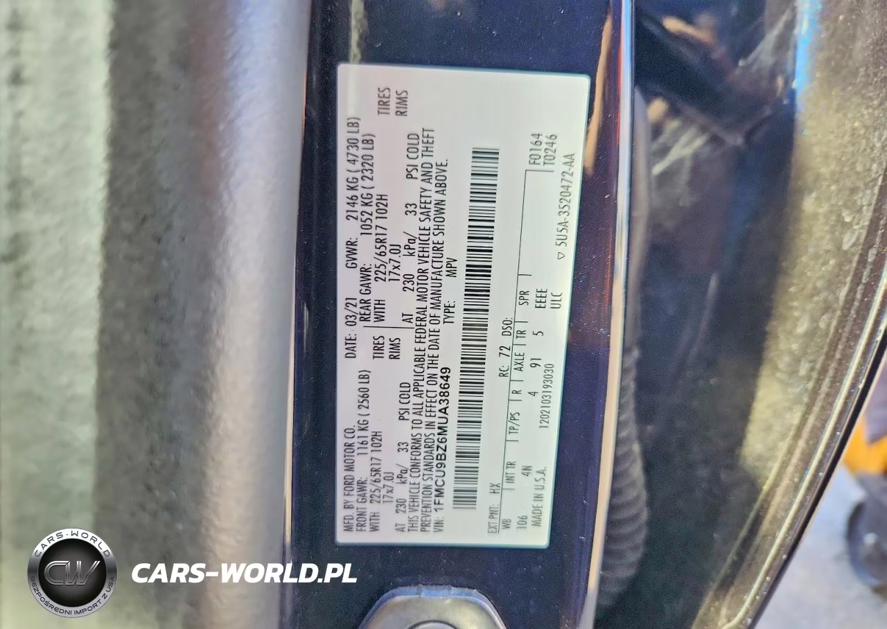 2021 Ford Escape Se VIN:1FMCU9BZ6MUA38649 - 13