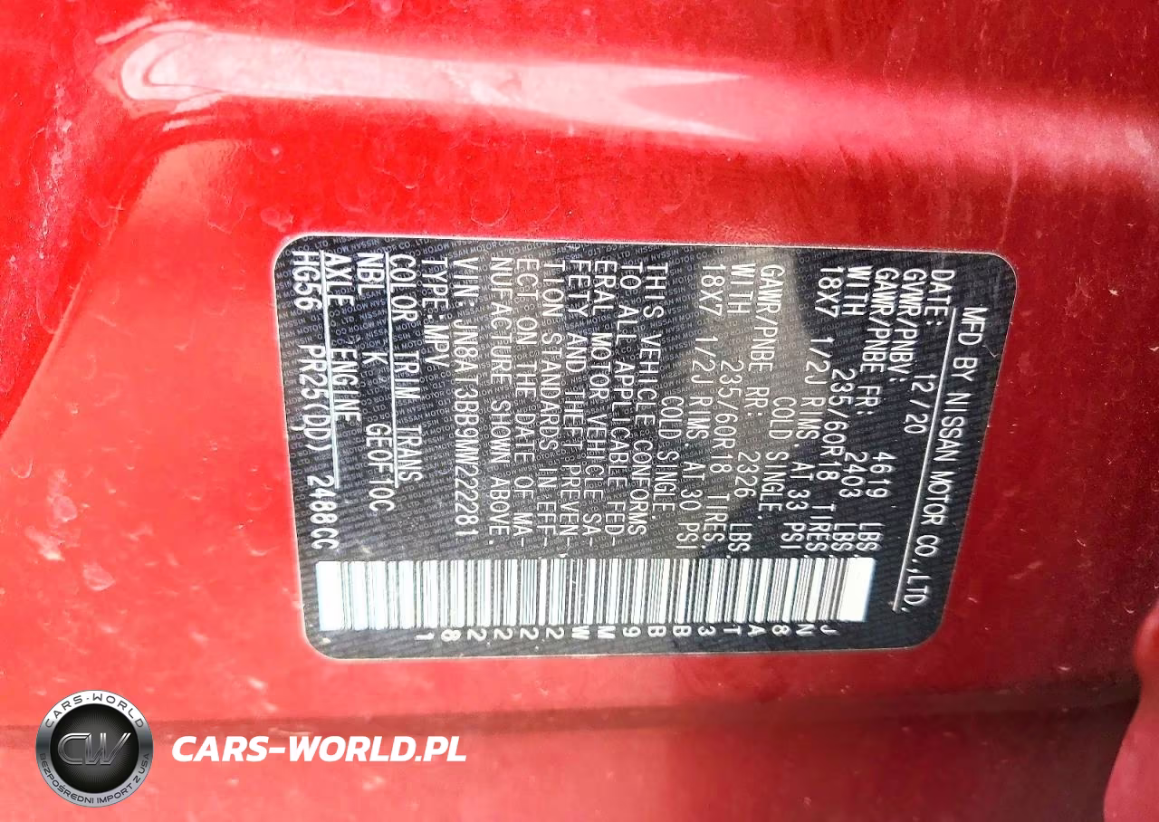 2021 Nissan Rogue Sv VIN:JN8AT3BB9MW222281 - 13