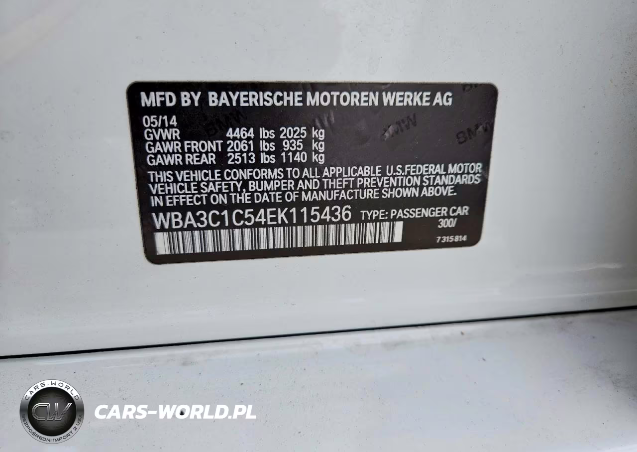 2014 BMW 328 I Sulev VIN:WBA3C1C54EK115436 - 13