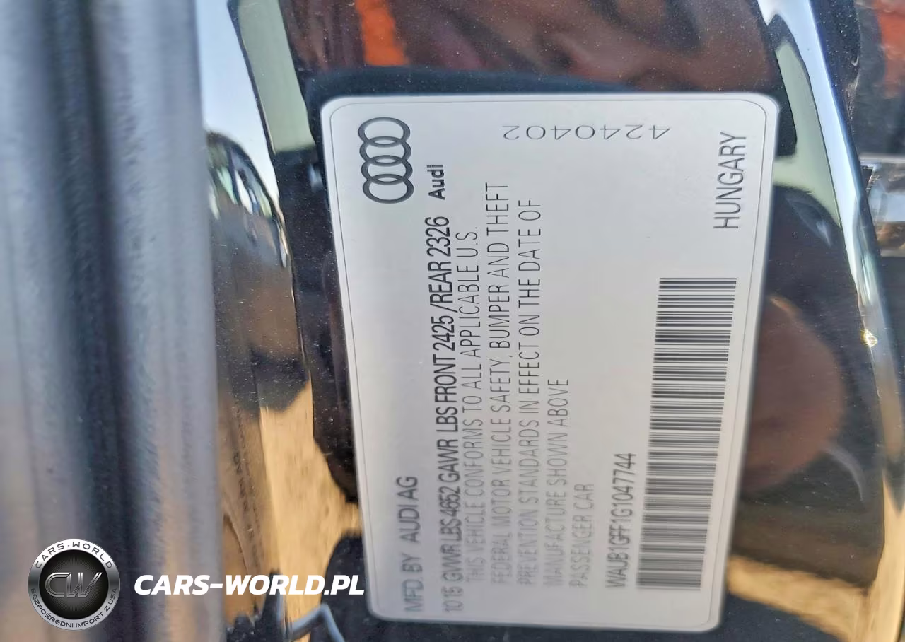 2016 Audi S3 Premium Plus VIN:WAUB1GFF1G1047744 - 12