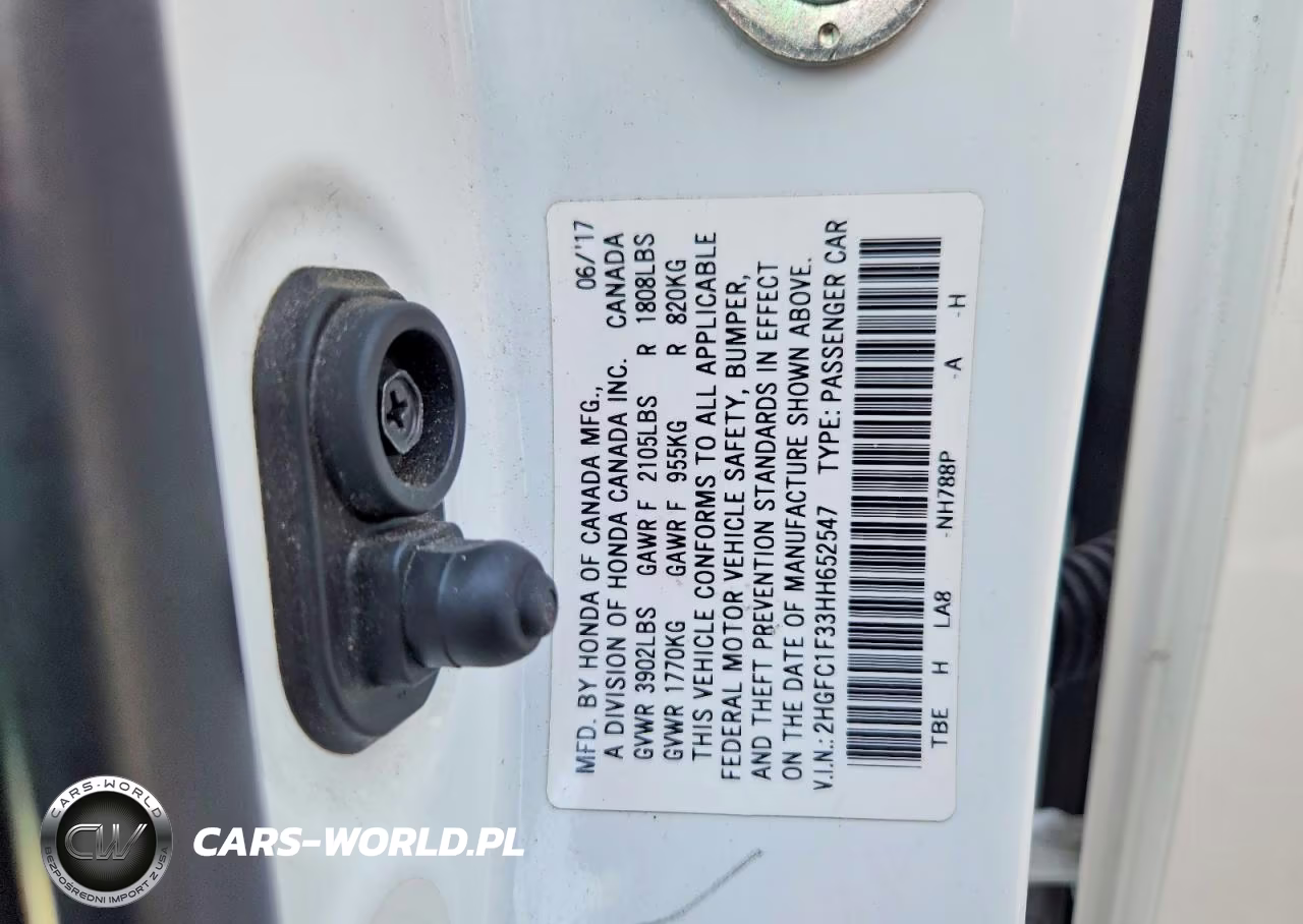 2017 Honda Civic Ex VIN:2HGFC1F33HH652547 - 12