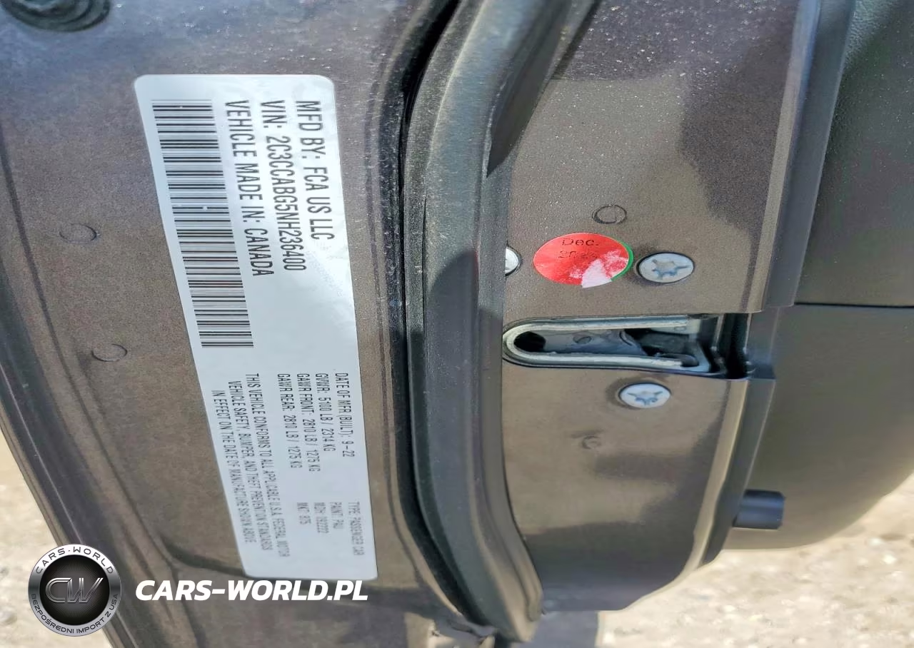 2022 Chrysler 300 S VIN:2C3CCABG5NH236400 - 12