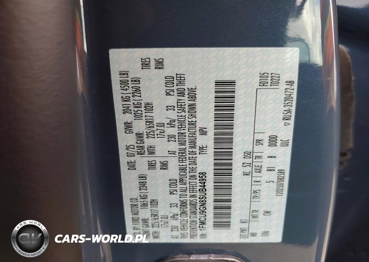 2025 Ford Escape Active VIN:1FMCU9GN8SUB44958 - 13