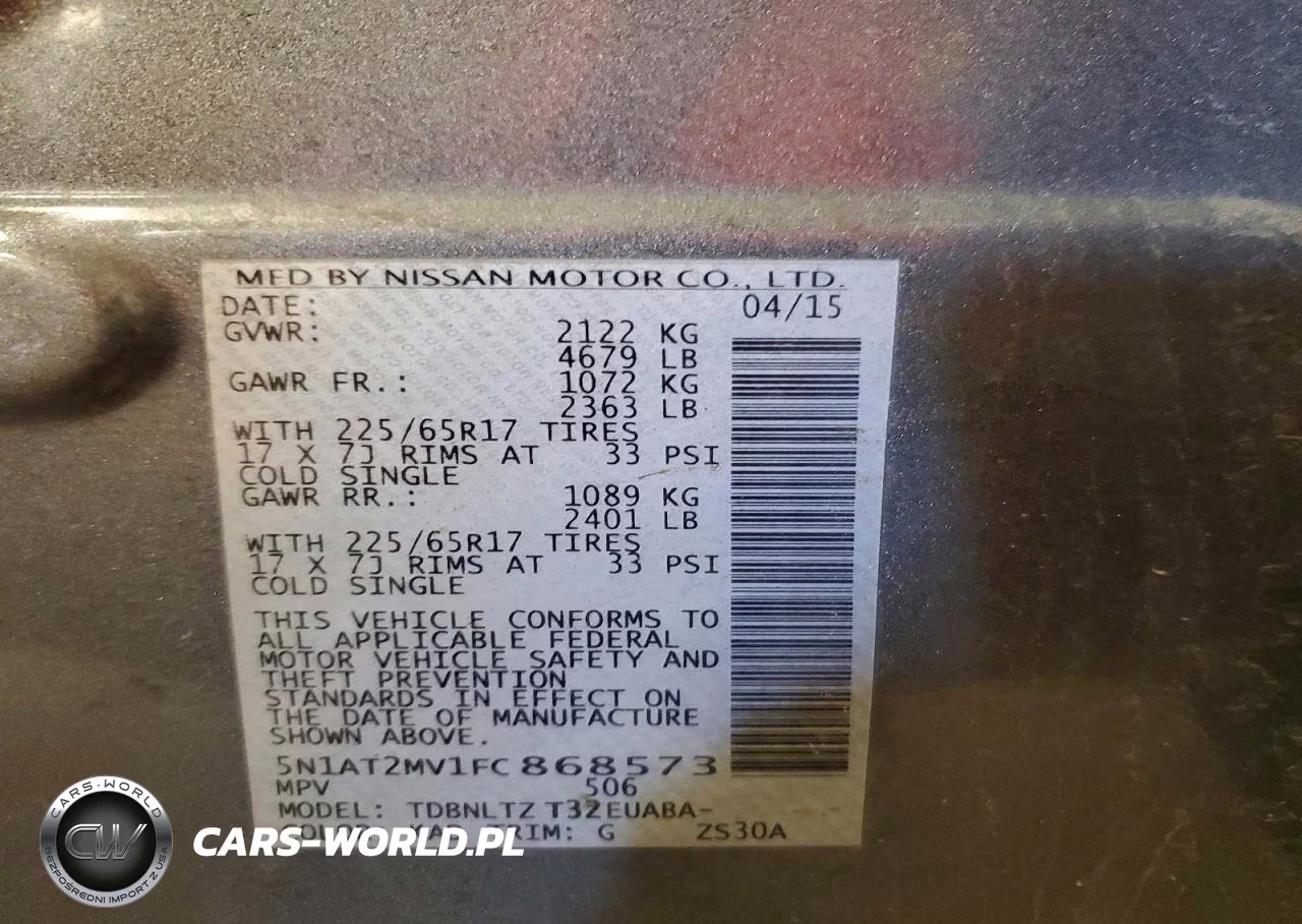2015 Nissan Rogue Sv VIN:5N1AT2MV1FC868573 - 12