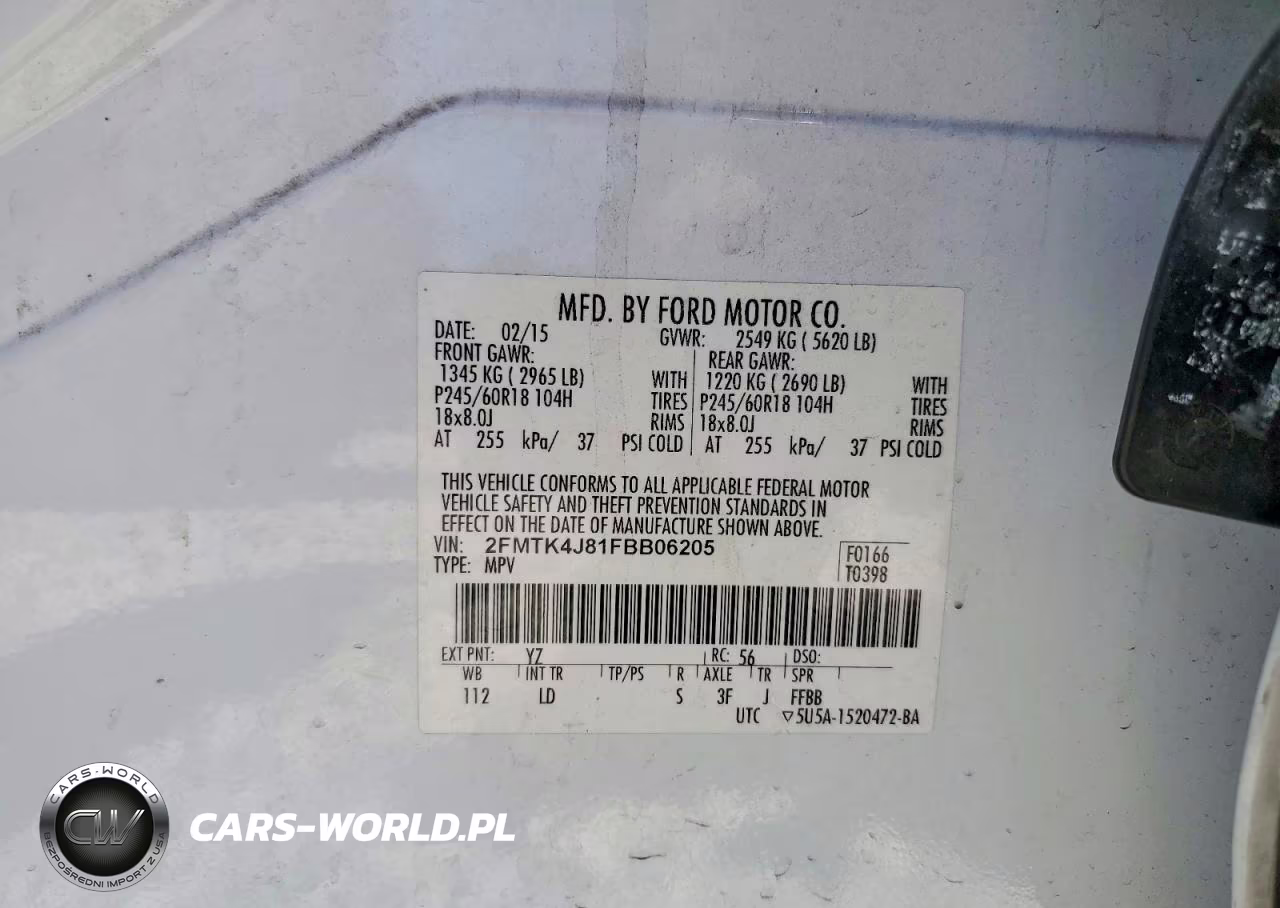 2015 Ford Edge Sel VIN:2FMTK4J81FBB06205 - 14