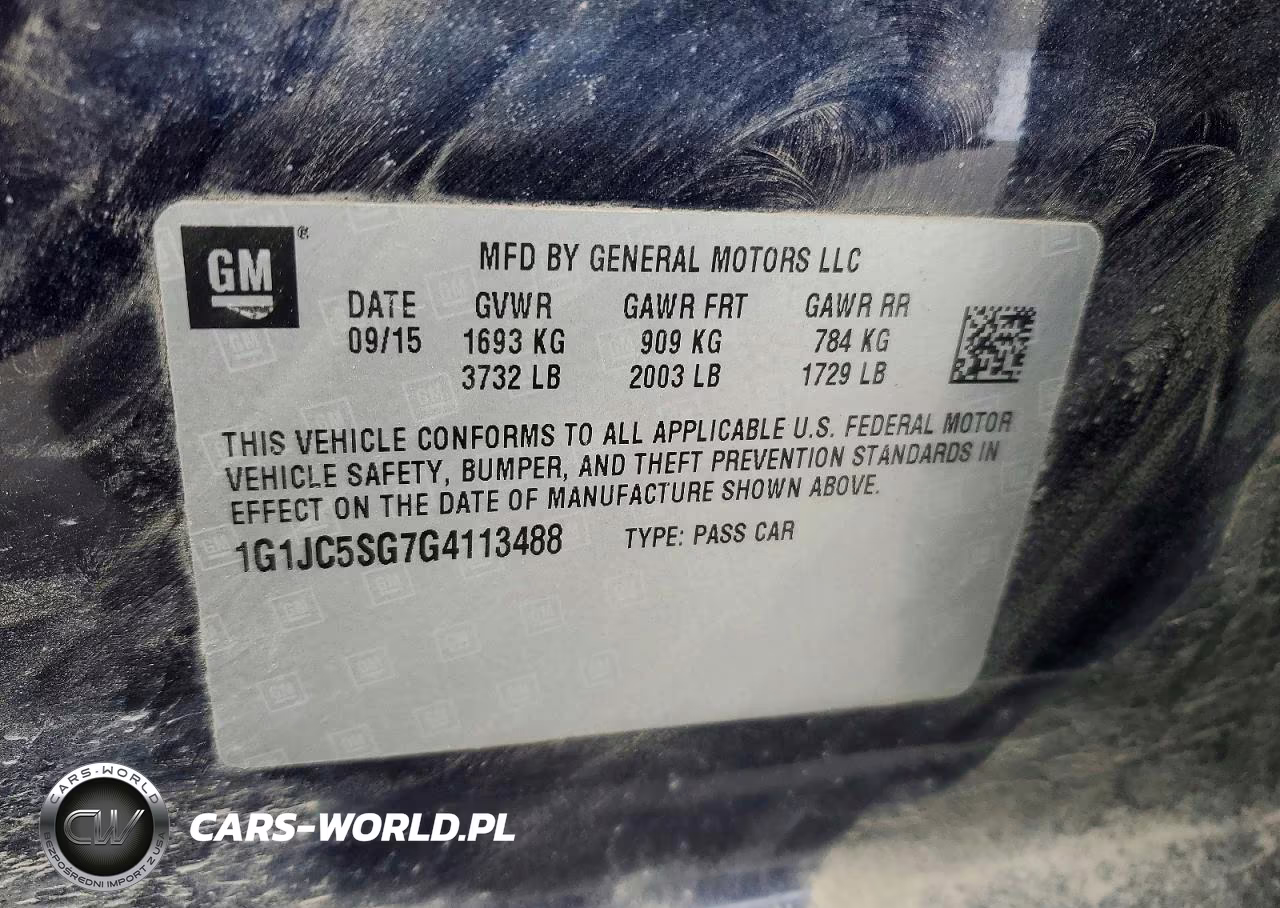 2016 Chevrolet Sonic Lt VIN:1G1JC5SG7G4113488 - 12