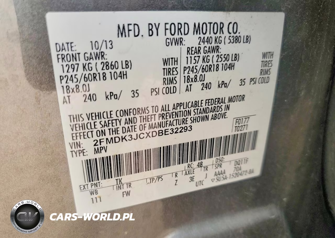 2013 Ford Edge Sel VIN:2FMDK3JCXDBE32293 - 13