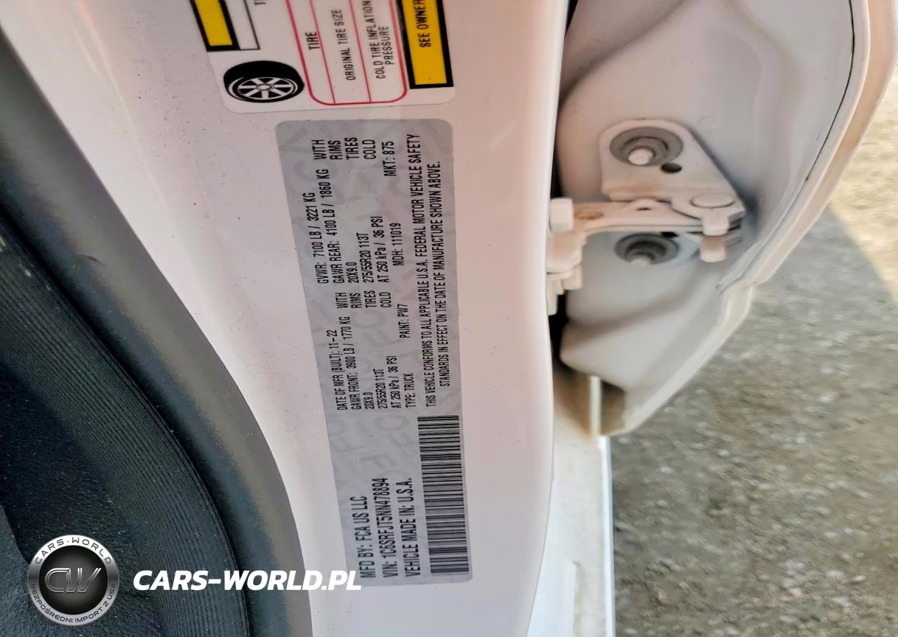 2022 Ram 1500 Laramie VIN:1C6SRFJT5NN478894 - 12