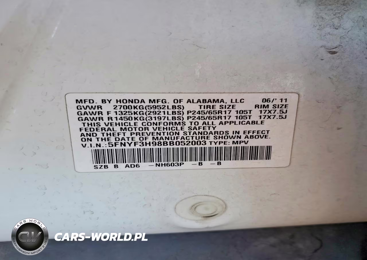 2011 Honda Pilot Touring VIN:5FNYF3H98BB052003 - 13
