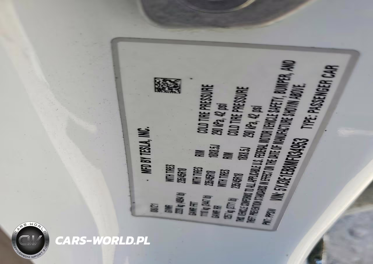 2021 Tesla Model 3 VIN:5YJ3E1EB8MF034953 - 12