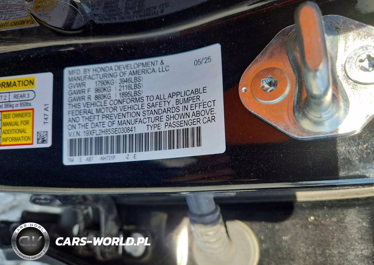 2025 Honda Civic Sport VIN:19XFL2H85SE030841 - 13