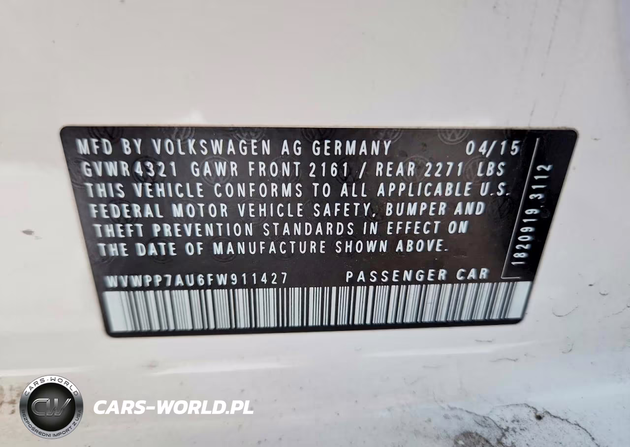 2015 Volkswagen E-Golf Sel Premium VIN:WVWPP7AU6FW911427 - 12