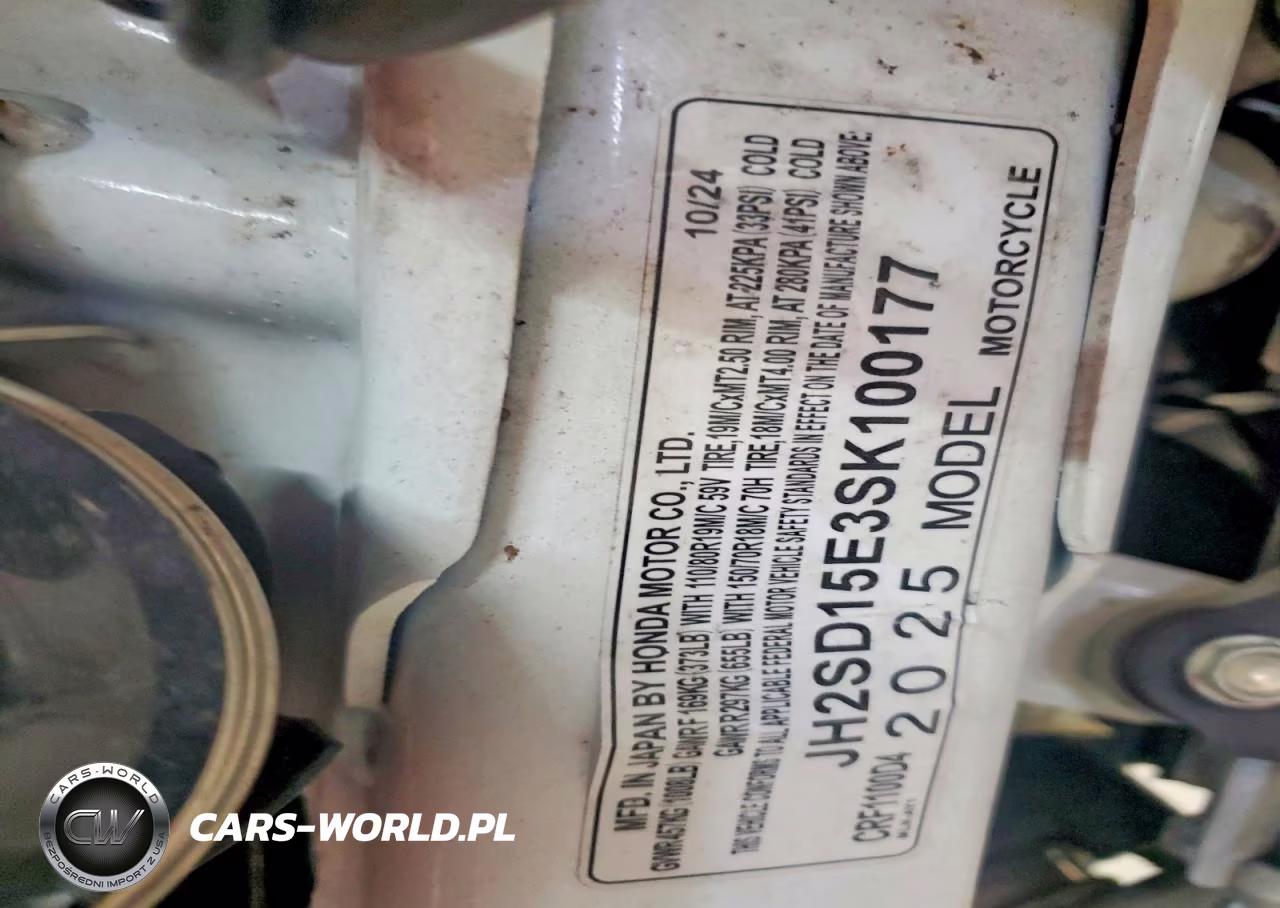 2025 Honda Crf1100 D4 VIN:JH2SD15E3SK100177 - 9