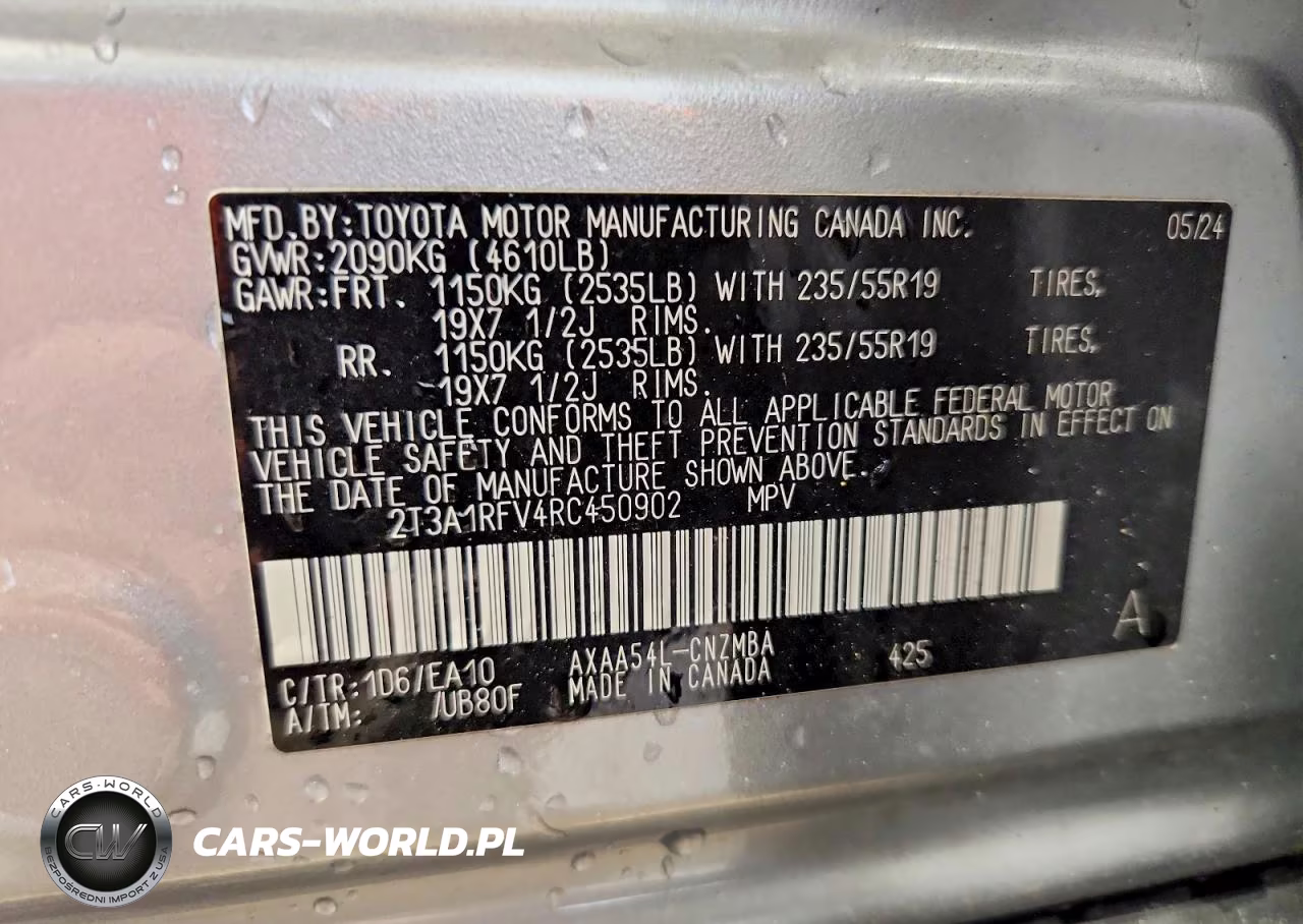 2024 Toyota Rav4 Xle Premium VIN:2T3A1RFV4RC450902 - 14