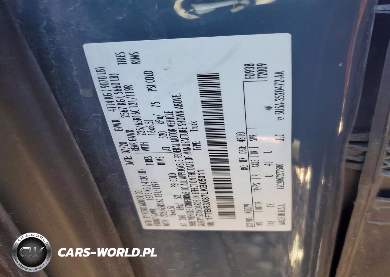 2020 Ford Transit 250 Delivery Van VIN:1FTBR3X87LKB05011 - 13