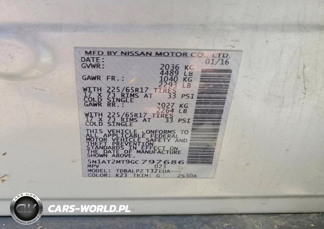 2016 Nissan Rogue S VIN:5N1AT2MT9GC797686 - 13
