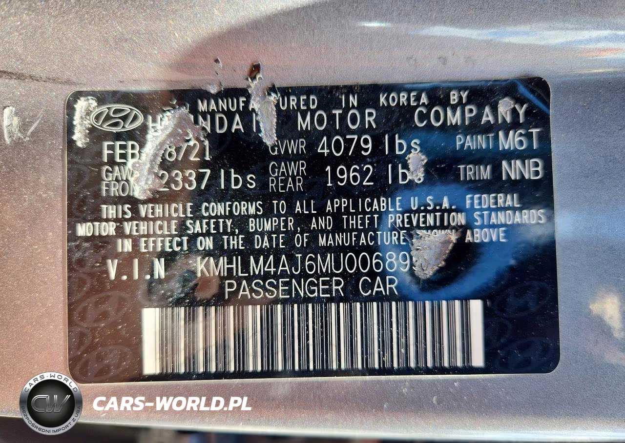 2021 Hyundai Elantra Blue VIN:KMHLM4AJ6MU006895 - 12