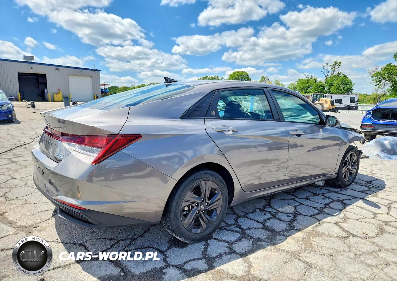 2021 Hyundai Elantra Blue VIN:KMHLM4AJ6MU006895 - 3