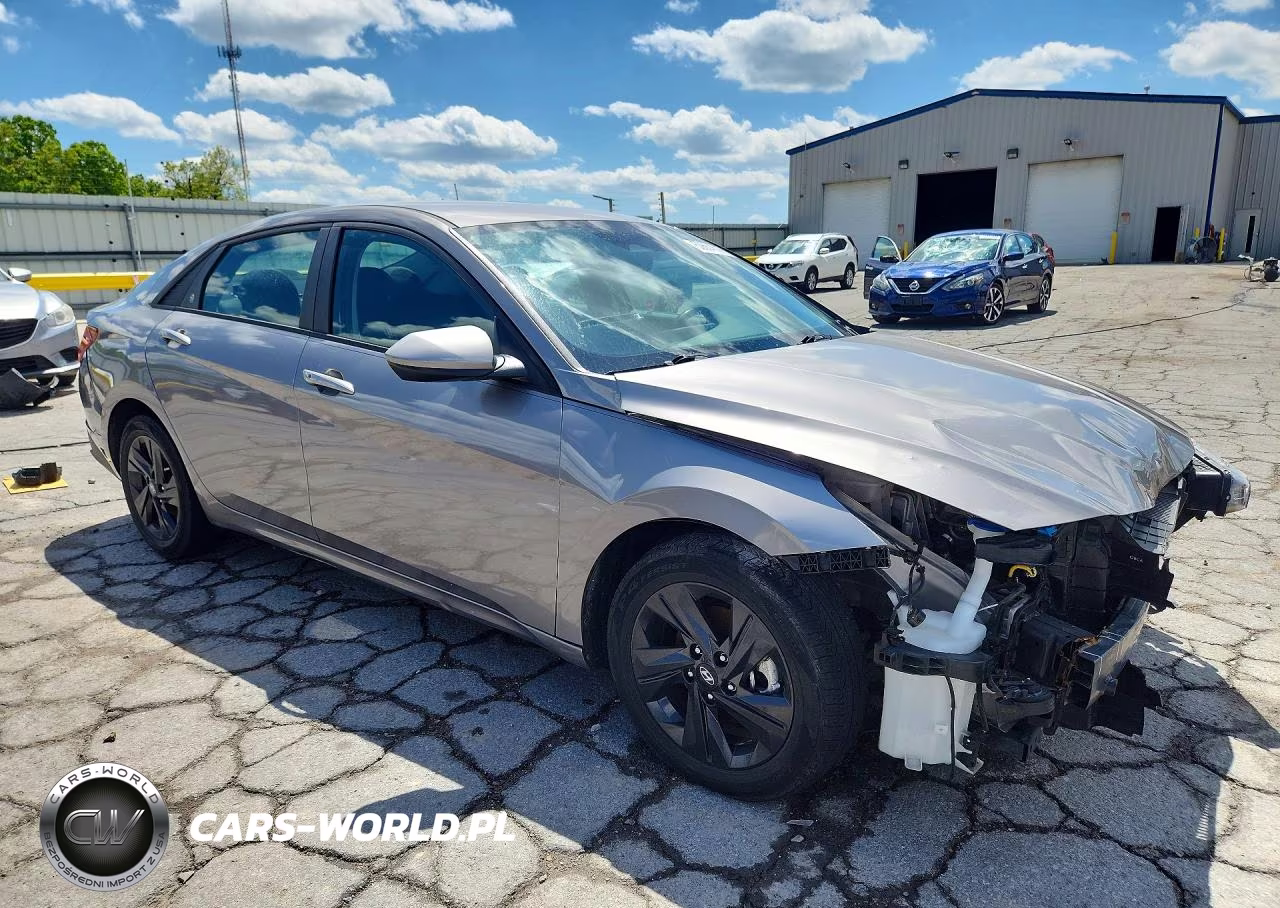 2021 Hyundai Elantra Blue VIN:KMHLM4AJ6MU006895 - 4