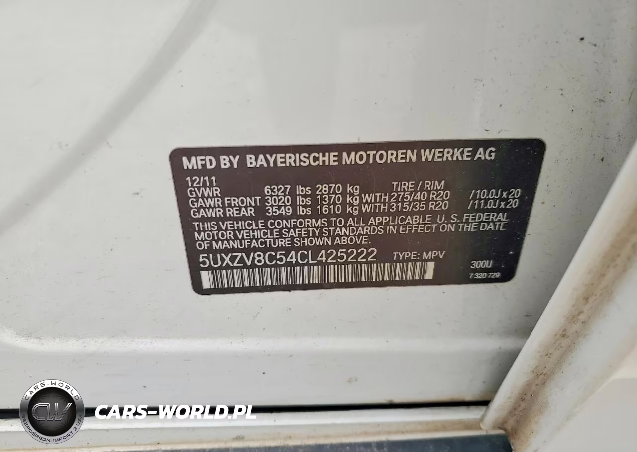 2012 BMW X5 xDrive50I VIN:5UXZV8C54CL425222 - 13