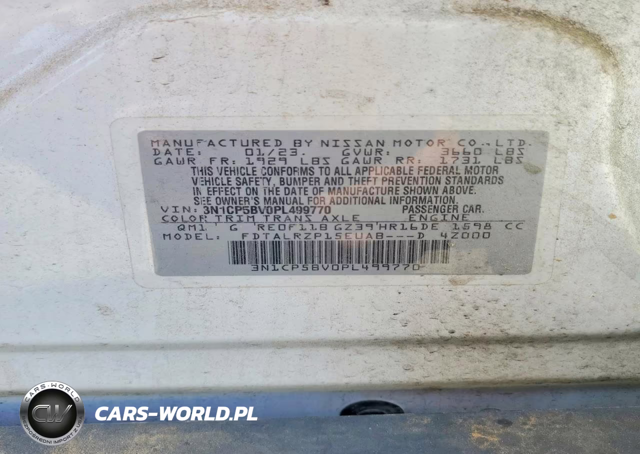 2023 Nissan Kicks S VIN:3N1CP5BV0PL499770 - 12