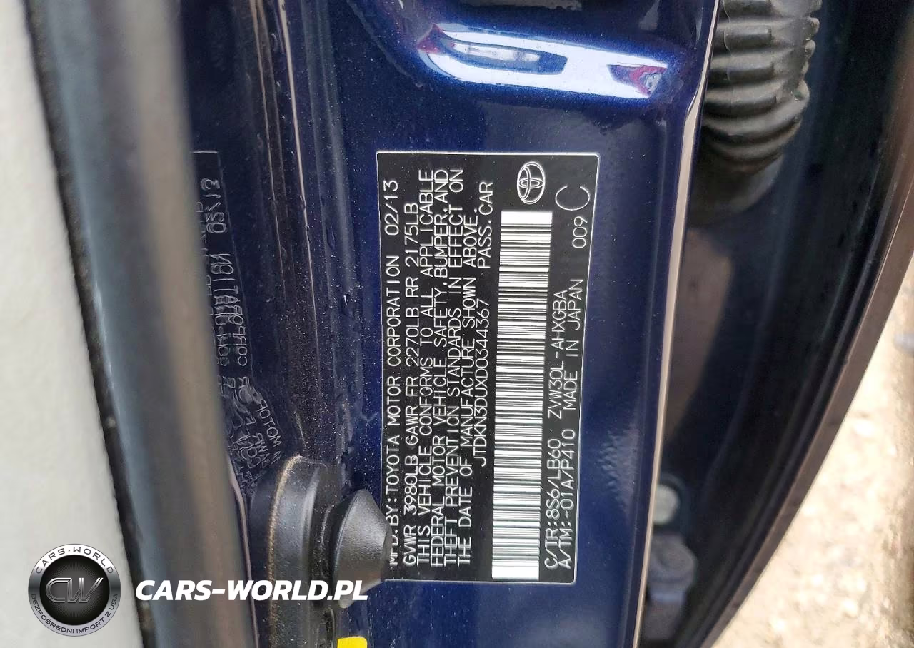 2013 Toyota Prius Four VIN:JTDKN3DUXD0344367 - 12