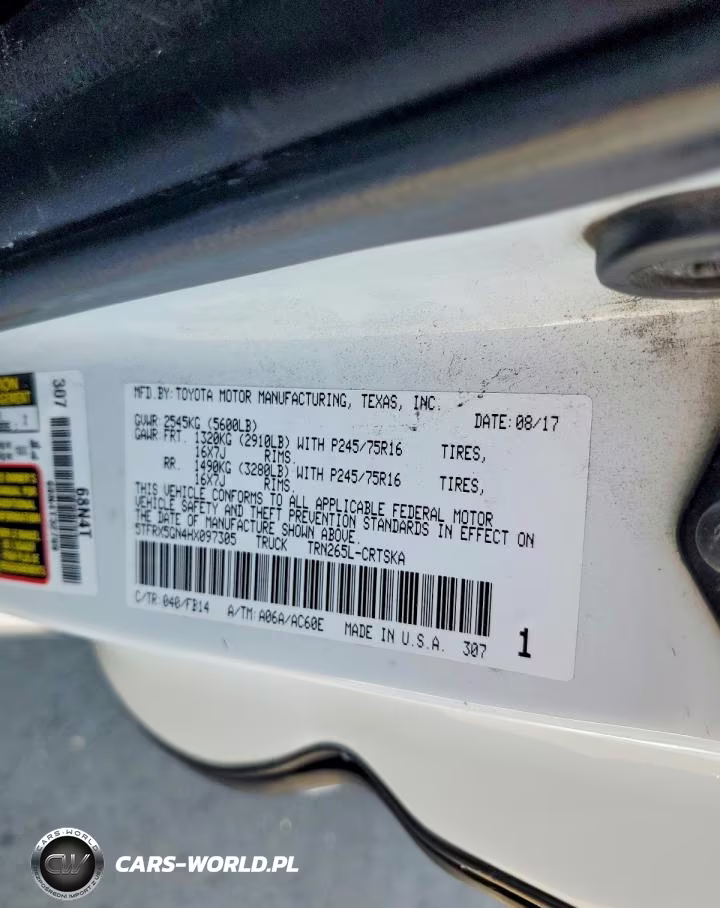 2017 Toyota Tacoma Sr VIN:5TFRX5GN4HX097305 - 12