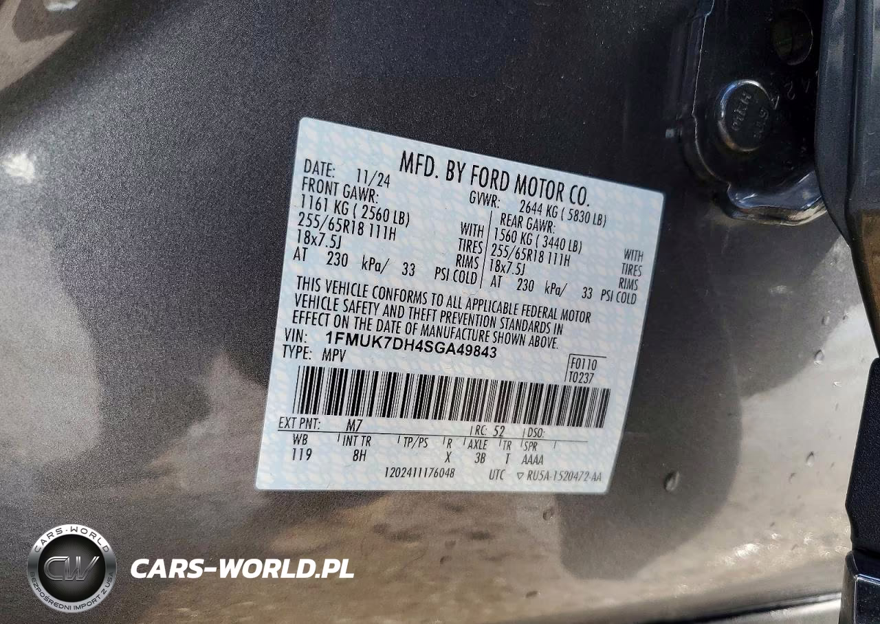 2025 Ford Explorer Active VIN:1FMUK7DH4SGA49843 - 12