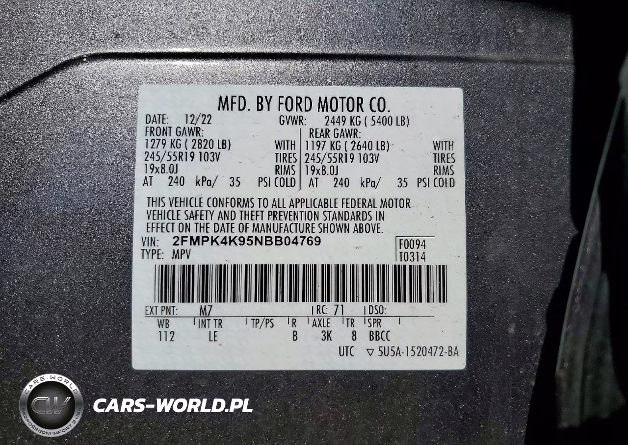 2022 Ford Edge Titanium VIN:2FMPK4K95NBB04769 - 13