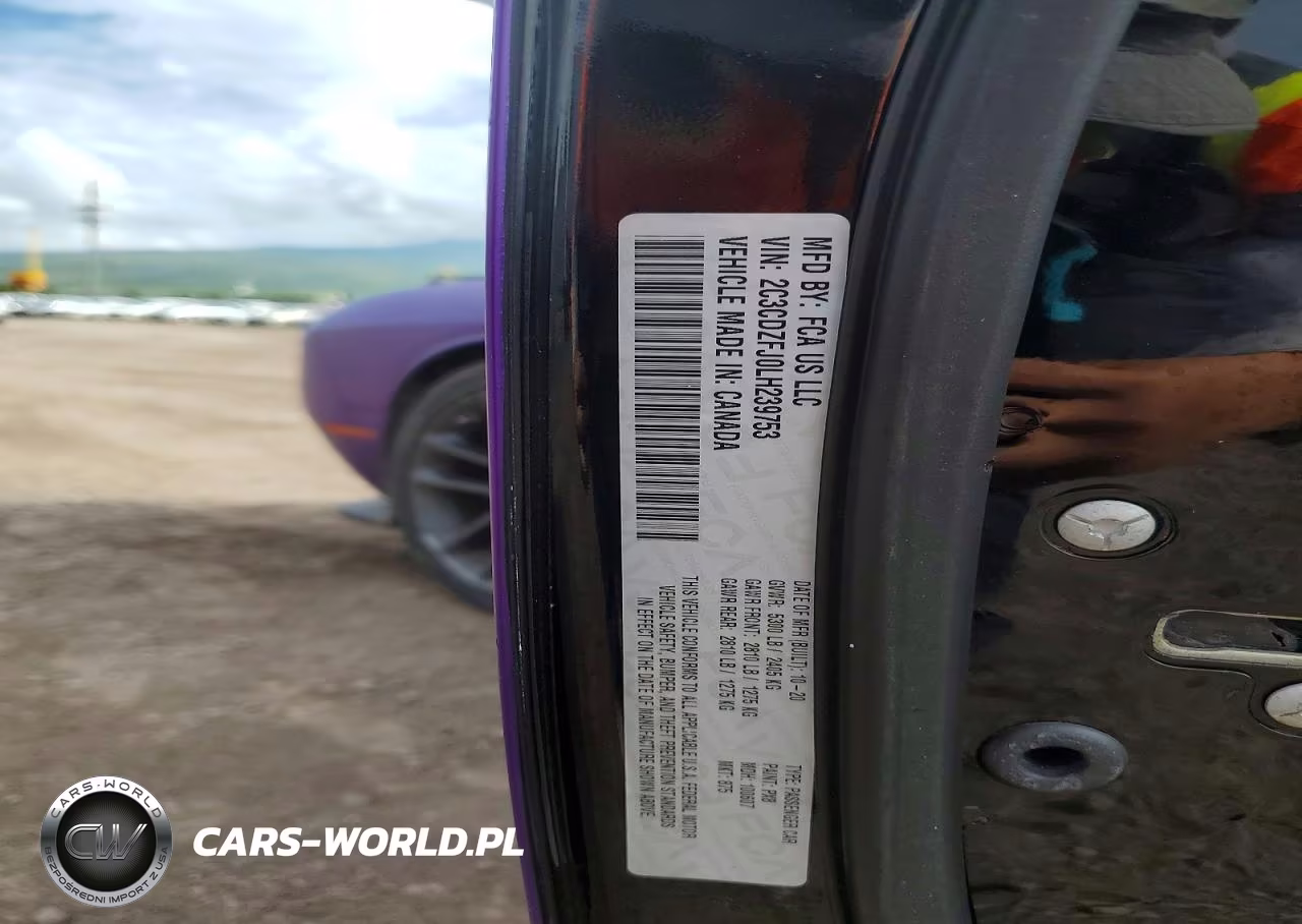 2020 Dodge Challenger R VIN:2C3CDZFJ0LH239753 - 12