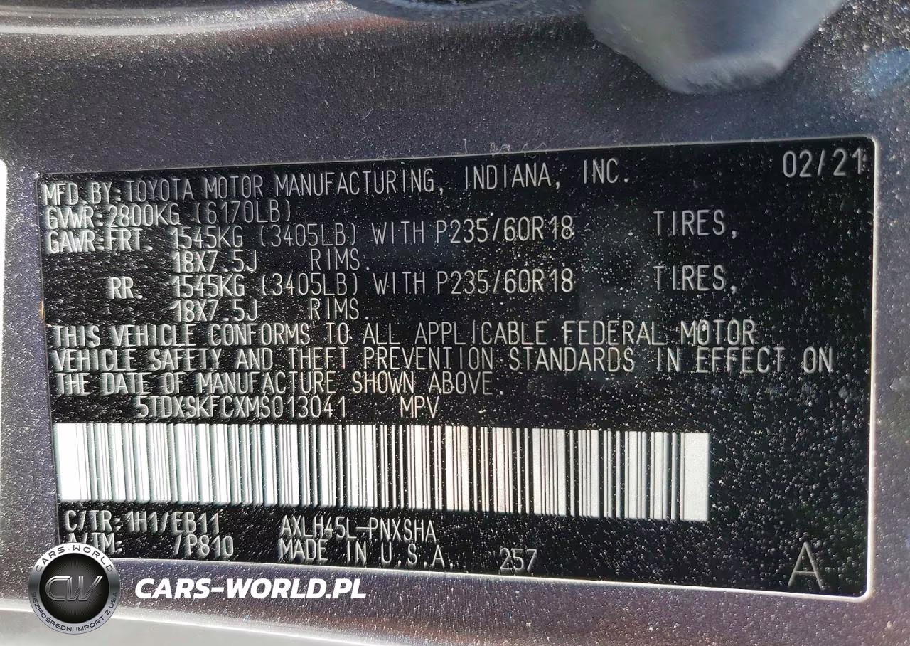 2021 Toyota Sienna Xse VIN:5TDXSKFCXMS013041 - 13