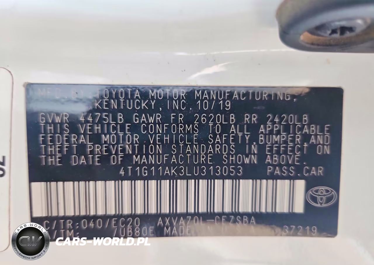 2020 Toyota Camry Se Nightshade VIN:4T1G11AK3LU313053 - 13