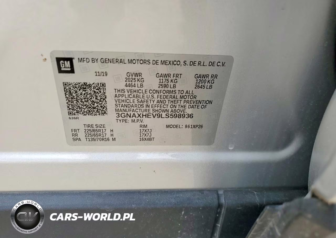 2020 Chevrolet Equinox Ls VIN:3GNAXHEV9LS598936 - 14