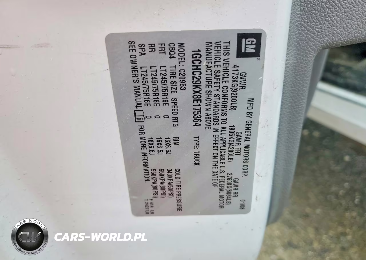 2008 Chevrolet Silverado C2500 Heavy Duty VIN:1GCHC29KX8E175364 - 12