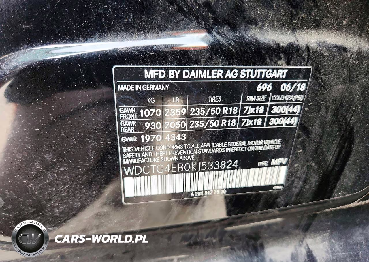 2019 Mercedes-Benz Gla 250 VIN:WDCTG4EB0KJ533824 - 12