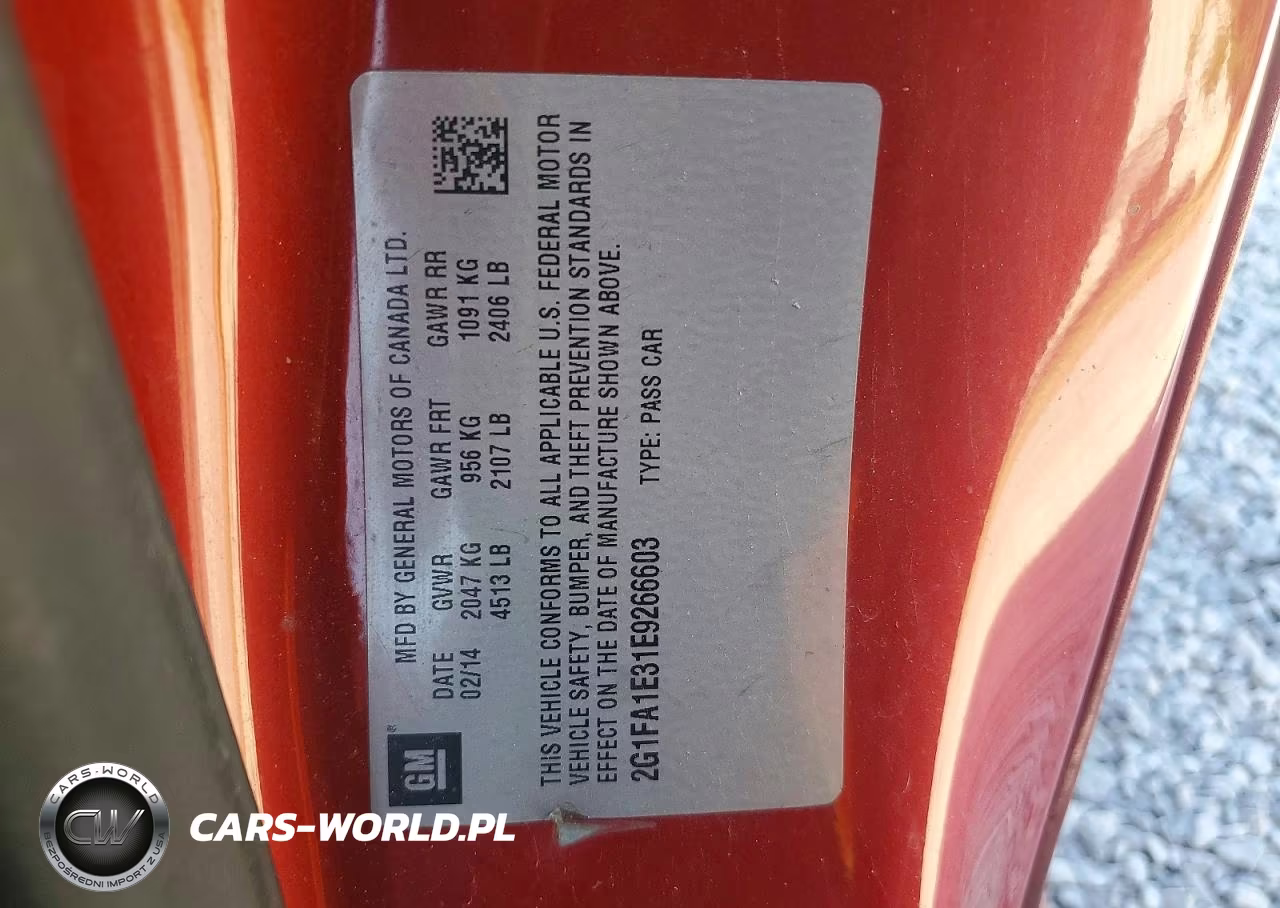 2014 Chevrolet Camaro Ls VIN:2G1FA1E31E9266603 - 12