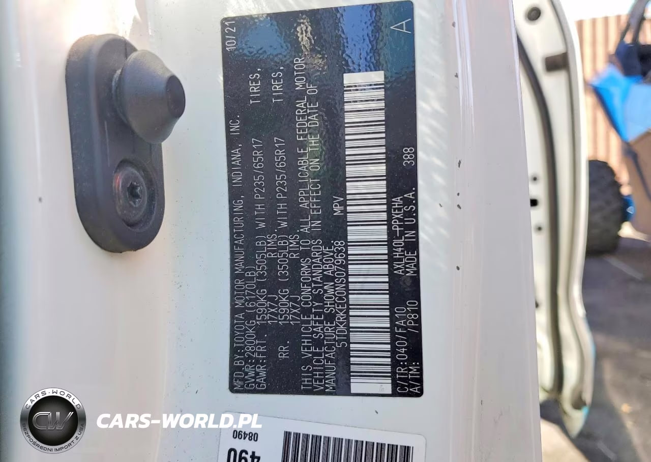 2022 Toyota Sienna Le 8-Passenger VIN:5TDKRKEC0NS079638 - 14