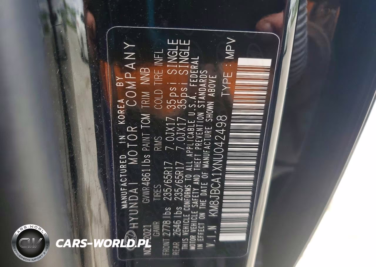 2022 Hyundai Tucson Blue VIN:KM8JBCA1XNU042498 - 13