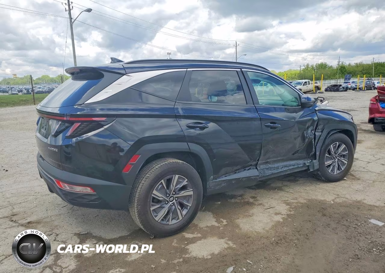 2022 Hyundai Tucson Blue VIN:KM8JBCA1XNU042498 - 3
