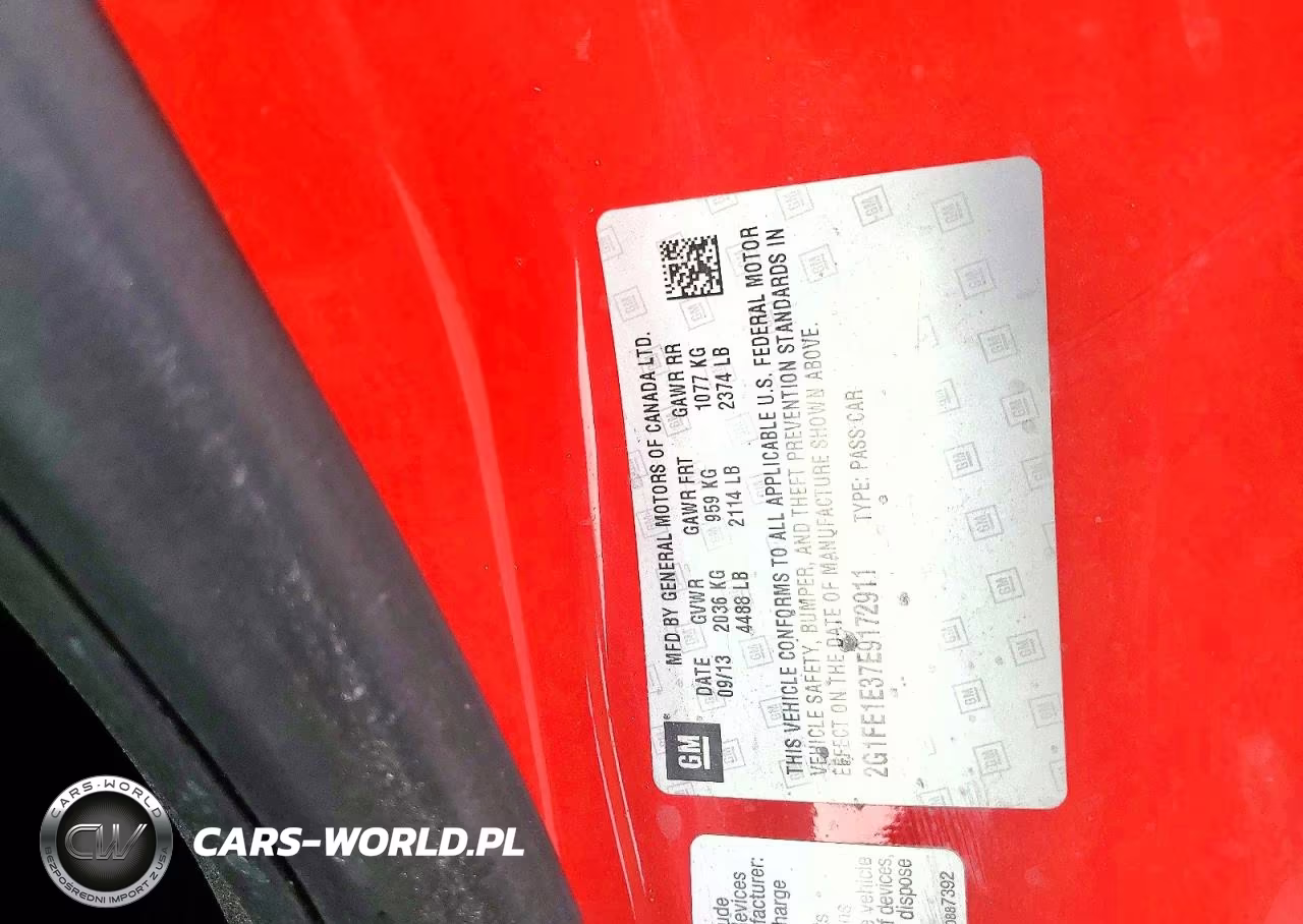 2014 Chevrolet Camaro Ls VIN:2G1FE1E37E9172911 - 12