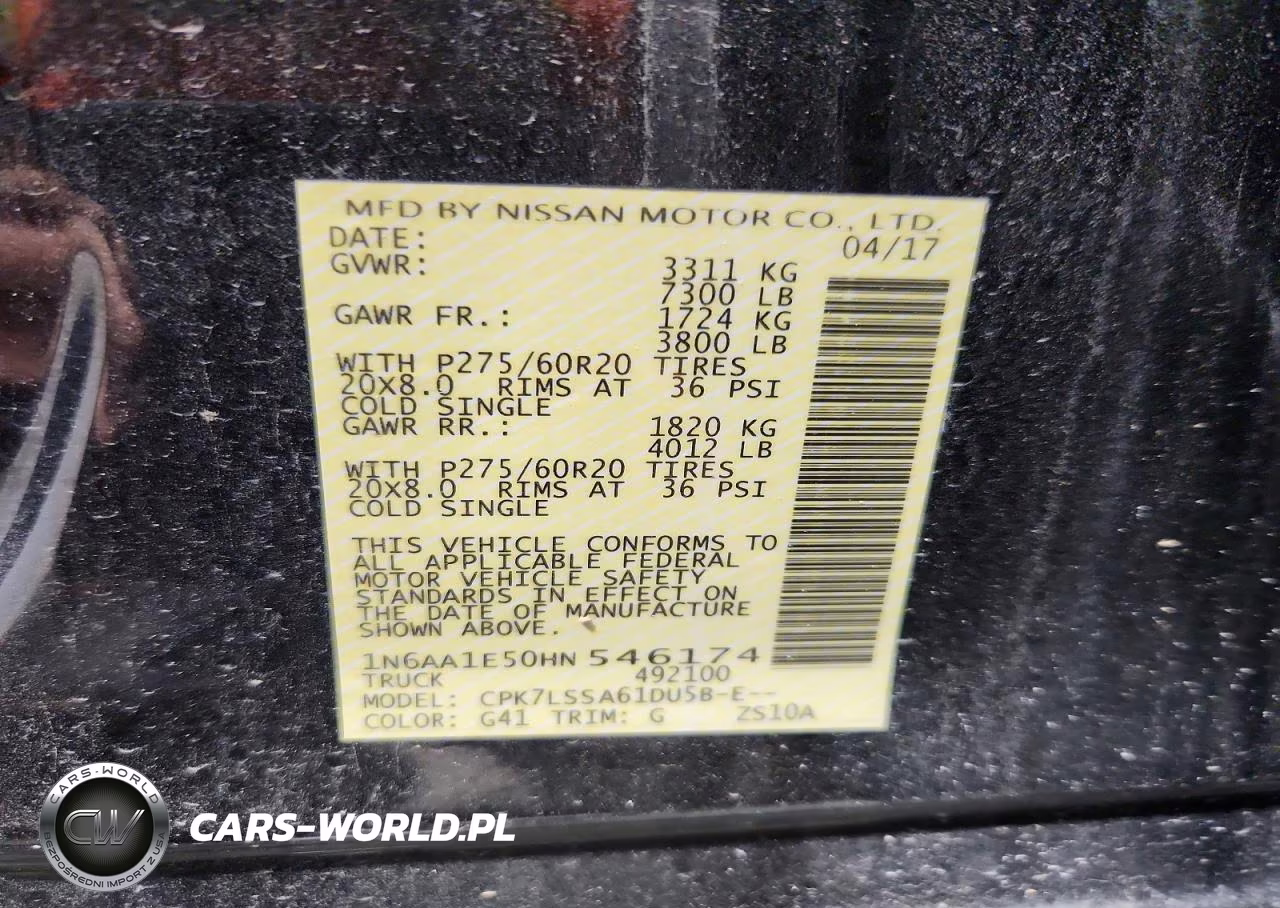 2017 Nissan Titan Sv VIN:1N6AA1E50HN546174 - 13